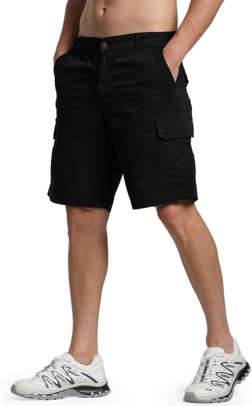 Men's Cargo Shorts 6 Pockets Cotton Shorts Work Casual Hiking Shorts