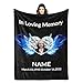 Custom Memorial Blanket with Pictures- in Loving Memory Photo Blanket for Loss of Mom Dad Grandma Son Daughter Dog Pet Remembrance Gifts Personalized Memorial Gift 4 Sizes