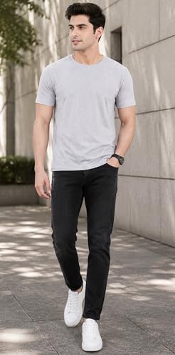 Image of London Hills T Shirt For Man | Men Round Neck Tshirts | Tshirt Shirts Men | Gym T Shirts For mens Workout | T-shirts For Man Cotton Stylish Round Neck T Shirt Half Sleeve Regular Fit Solid Multicolour