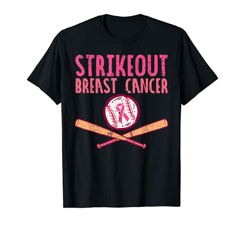 Strike Out Breast Cancer Baseball Fight Awareness Men Women T-Shirt