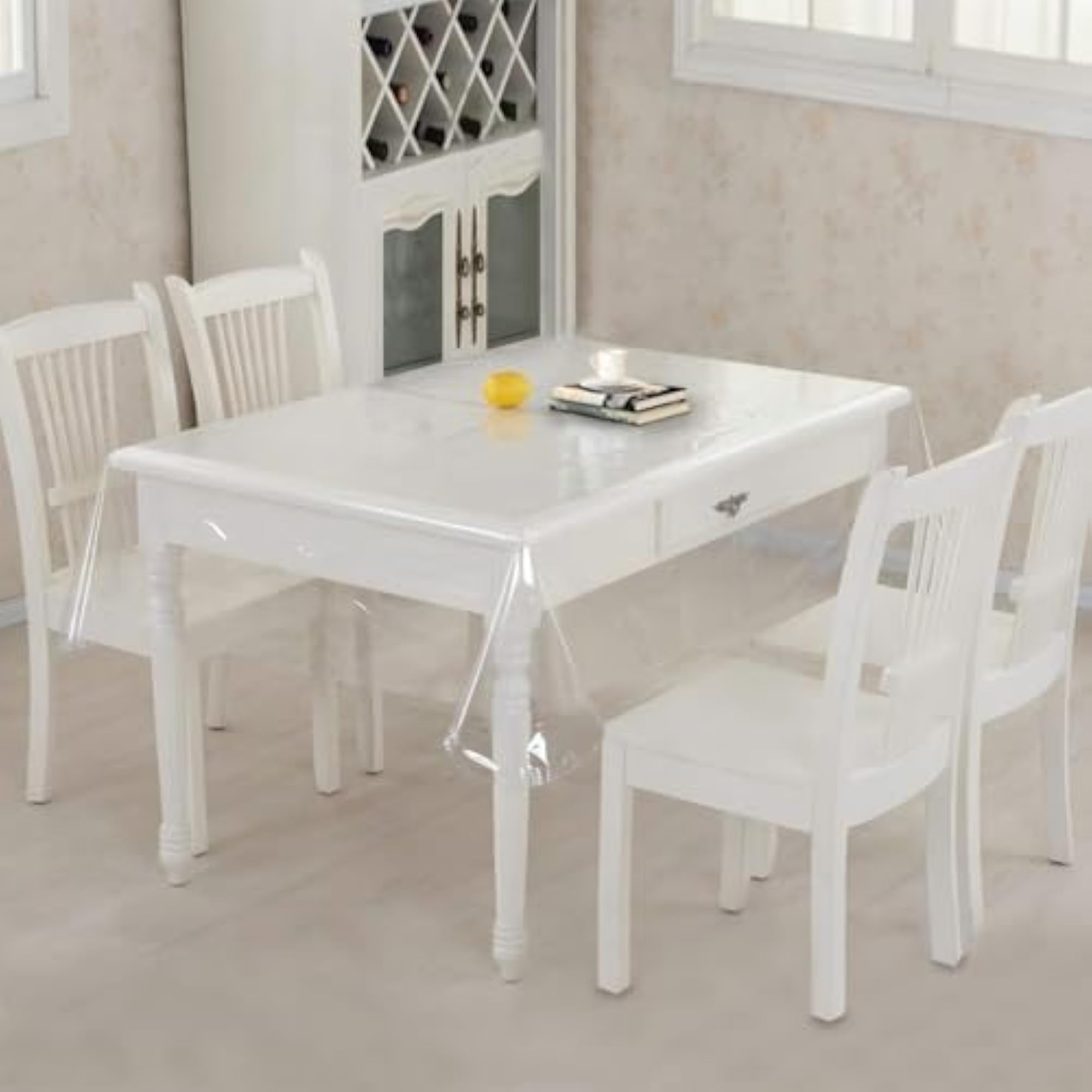 Clear Plastic Waterproof Tablecloth Protector