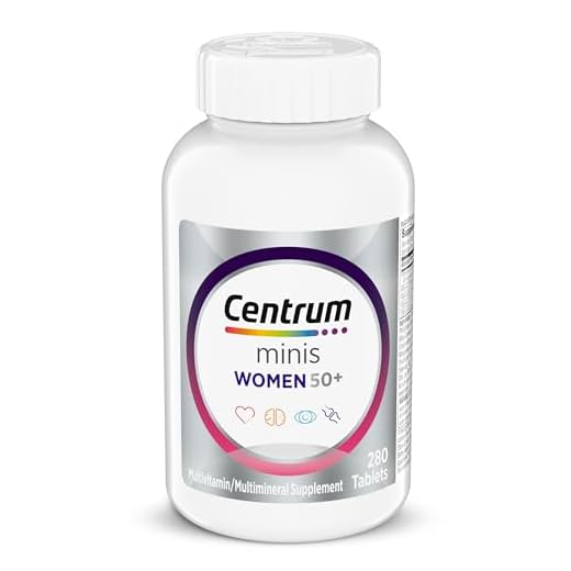 Centrum Minis Silver Women's Multivitamin for Women 50 Plus, Multimineral Supplement with Vitamin D3, B Vitamins, Non-GMO Ingredients, Supports Memory and Cognition in Older Adults - 280 Ct