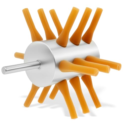 Muyoka Chicken Plucker Drill Attachments, 18 Fingers Poultry Plucker for Drill Stainless Steel Poultry Defeathering Machine Light Duty Poultry Feather Remover for Small Chicken Quail Pigeon