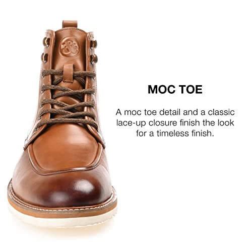 Image of Thomas & Vine Mens Mitchell Tru Comfort Foam Lace-up Moc Toe Ankle Boot