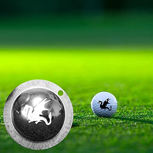 Golf Ball Marker Stencil Signal Unique Golf Ball Marker Golf Balls Tool Alignment Tool Stainless Steel Golf Ball Marker Stamp (Smile) #TOP2
