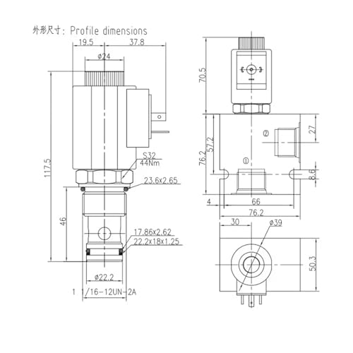 Électrovanne hydraulique DHF12-220 SV12-20 normalement fermée 2 voies - 4