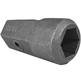 Titan Attachments Replacement Auger Bit Repair Hub 2' Female Hex, 5/8' and 3/4' Pin Holes, Easy Installation Weld-on