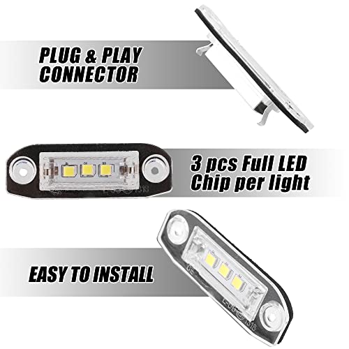 Bombillas LED matrícula soluciona luz amarilla coche S80 XC90 6