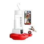 NETVUE by Birdfy AI Hummingbird Feeder with 2 Cameras - Dual Smart Cams, 2K HD Wireless for 2 Angels Close-up Bird Watching Outdoor, Instant Notifications (20Oz)
