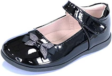 ALPHELIGANCEGirls Mary Jane Strap School Uniform Dress Flat Ballet Shoes