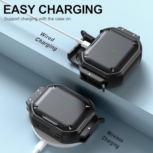 Image of RFUNGUANGO IP68 Waterproof AirPods Pro 3 Case with Lock, Black