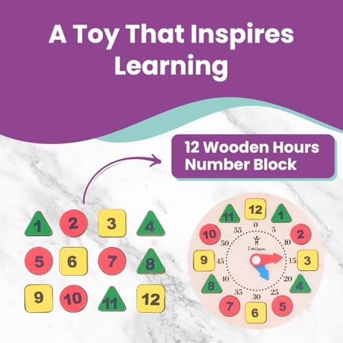 Image of Learning Clock with Time Flash Cards | MDF