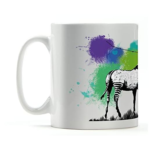 1art1 Banksy La Lavandera de Zebratura Taza Foto 9x8 cm