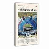 Highmarks Stadium Poster, Sports Poster Canvas Poster Wall Art for Home Bedroom Office Dorm Room Decor Gift Frame-style 12" L X 18" W