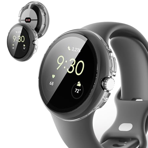 For Google Pixel Watch 3 45mm p p P[X YAJOJO ی KXtB ̌^ Jo[ X}[gEHb` 3DȖʋtB GbW^b` hC菝 hՌ h~ Sʕی EȒP yNAz