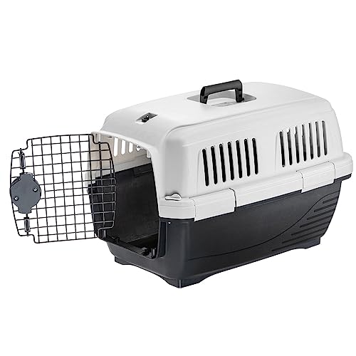 Ferplast Katzentransportbox Clipper 2, Hundetransportbox, IATA-zugelassene Reisebox, Haustiertransportbox für kleine Hunde und Katzen bis 8 kg