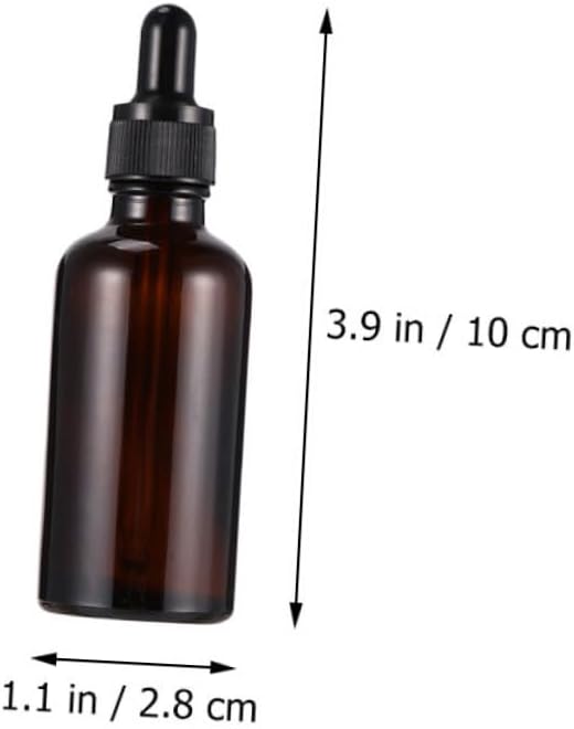 10Pcs Refillable Essential Oil Bottles Dark Dropper Bottles Portable Storage for Aromatherapy Massage Oil UV Protection Durable Design