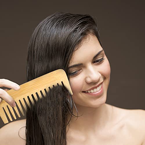 Sihuuu Bamboo Hair Comb, Detangling Comb, Small Natural Antistatic Hair Comb For Styling Women & Man Wet Or Dry Curly, Thick, Wavy, Or Straight Hair #TOP3