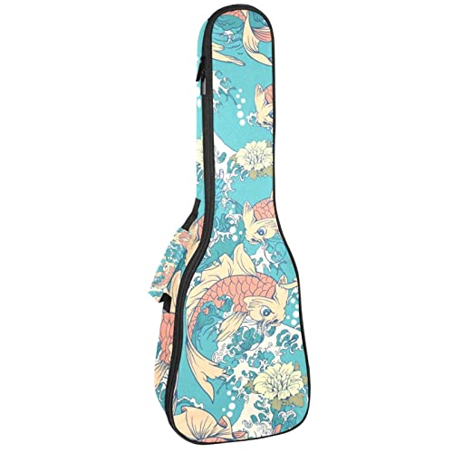 Housse de ukulélé japonaise pour ukulélé avec sangle réglable - Les Beatles, Paul McCartney, John Lennon, RIngo Starr, George Harrison Housse de ukulélé japonaise pour ukulélé avec sangle réglable