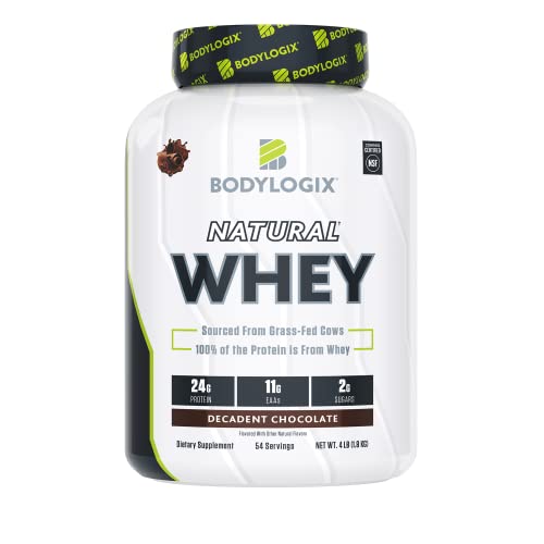 Bodylogix Natural Grass-Fed Whey Protein Powder, NSF Certified, Decadent Chocolate, 4 lb Bodylogix Natural Grass-Fed Whey Protein Powder, NSF Certified, Decadent Chocolate, 4 lb