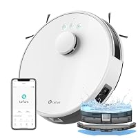 Lefant M1 Robot Vacuum and Mop, 5500Pa Powerful Suction, Laser Navigation with dToF, Multi-Floor Mapping, Customized Cleaning, No-Go Zones, Compatible with Alexa/APP/Apple Watch, 2.4G & 5G WiFi, Grey