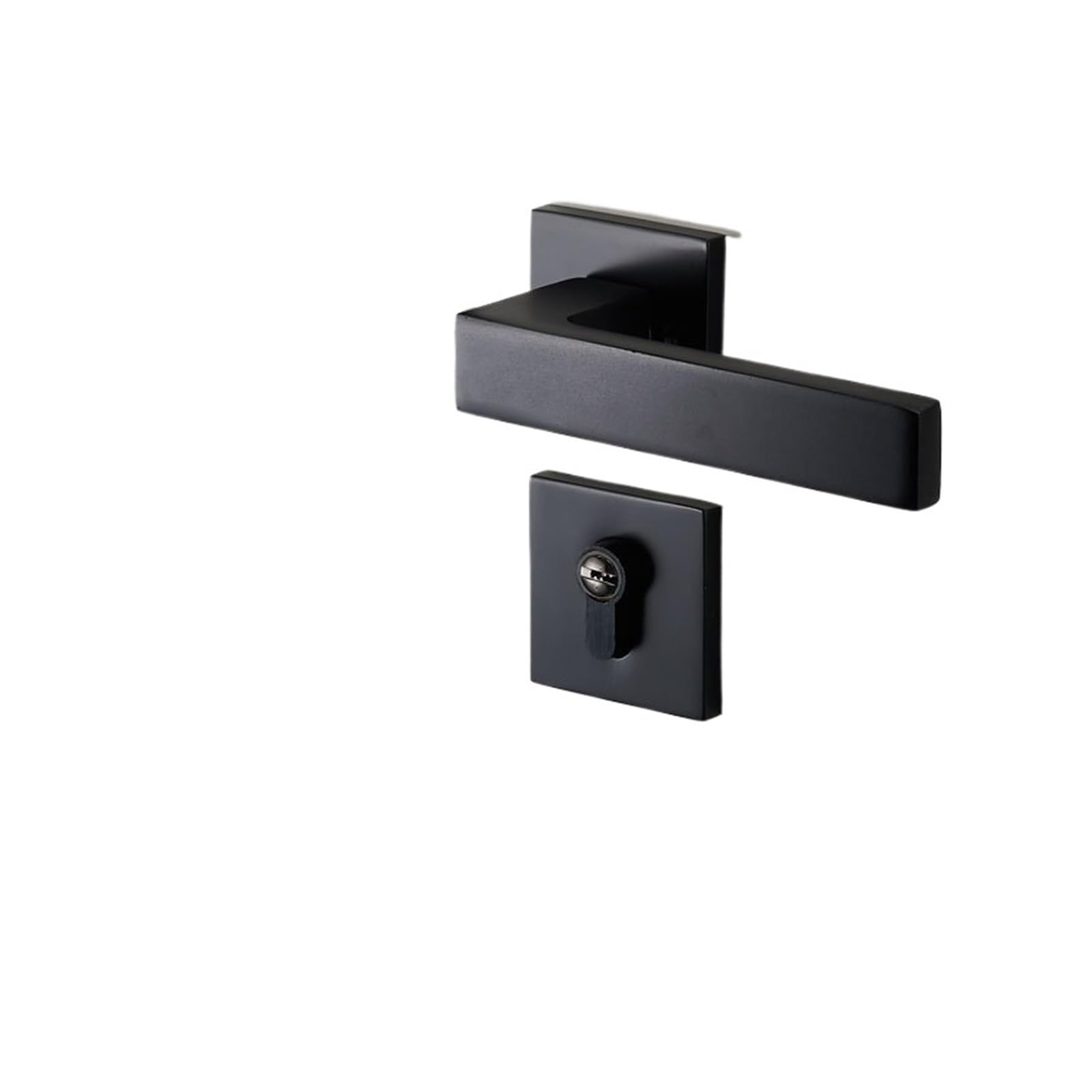 Serrure de porte noire pour salle de bain et chambre à coucher