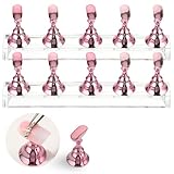 2 Set Magnetische Nagelspitzen Halter Nagel,Acryl Nagel Ständer,NagelstäNder für Press on Nails Display,Nagelübungsständer,zum DIY Maniküre Salon Nail Stand für Nagelspitzen Übung
