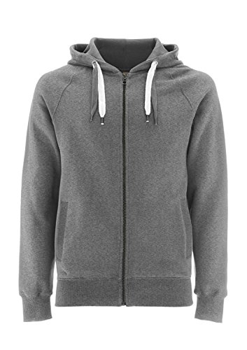Underhood of London Melange Grey Hoodie for Girls - X Small - Girls Zip Up Organic Cotton Sweatshirt