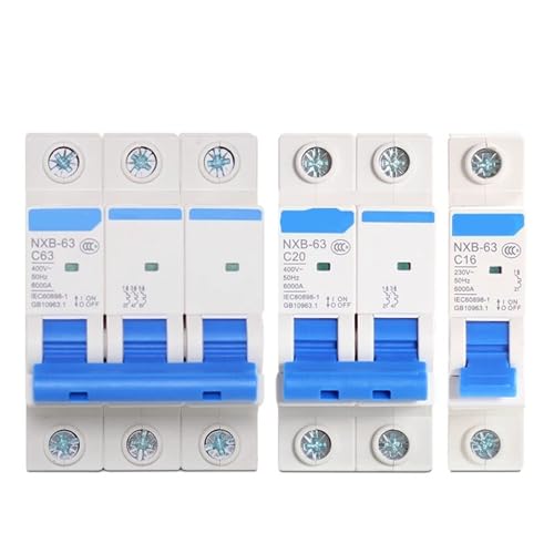 MCB NXB-63 1P 2P 3P 4P AC 230/400V 1A-125A �T�[�L�b�g�u���[�J�[ DIN 1��(NXB-63 6A,2P)