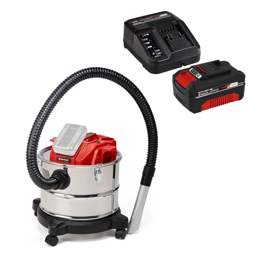 Einhell Akku-Aschesauger TE-AV 18/15 Li C Power X-Change (Li-Ion, 18V, 100 mbar Saugleistung, 15 l Auffangbehälter, Filterreinigungssystem, inkl. 4,0 Ah Akku und Ladegerät)