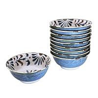 やちむん 麺鉢(大) 10個セット Amazon｜新【業務用 セット】 沖縄のおばぁが選んだ やちむん柄の南国