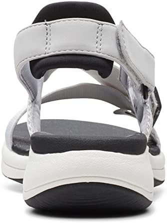 Clarks Mira Sun Flat Sandal, Light Grey Textile, 10 Medium | Image 5