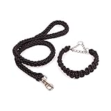 Dog Collar and Leash Set with Heavy Duty Dog Leash, Heavy Duty Rope Braided Dog Training Leash...