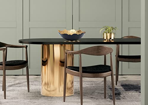 Leaf Bowl for Serving Fruits, Appetizers - Black & Gold - Elegant Home Decor Centerpiece Serveware Charcuterie Catchall Vanity Dish For Entertaining, Wedding 9" D 3" H - Image 4