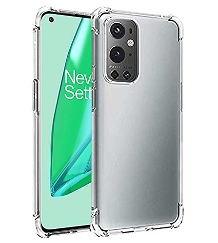 Image of Soft Flexible Silicone Back Cover Compatible with OnePlus 9 Pro, Transparent Case