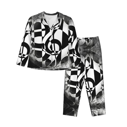 Pyjama imprimé clefs de musique pour femme une douce mélodie pour envelopper vos nuits de douceur