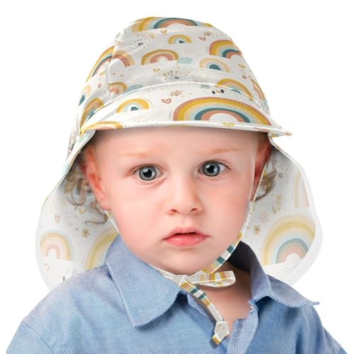 Cute Cartoon Rainbows Toddler Baby Beach Hat Boys Beach Bucket Hat Toddler Girl UV Protection Wide Brim Traveling Camping2