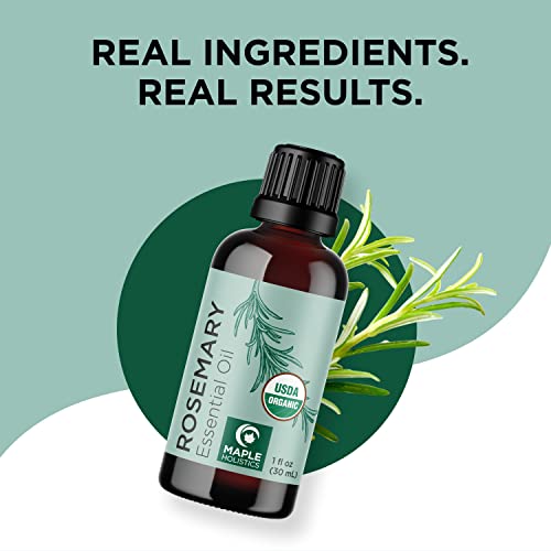 Certified Organic Rosemary Oil For Hair - Pure Usda Organic Rosemary Essential Oil For Hair Skin And Nails Plus Aromatherapy - Organic Hair Oil For Dry Scalp Treatment And Enhanced Volume And Shine #TOP5