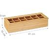 Relaxdays Boîte à thé Bois 9 compartiments Teebox, 9 Fächer, Holz