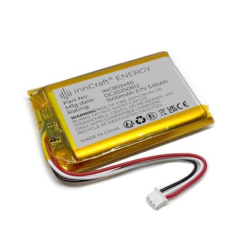 Batteria Li-Po 1000mAh 3.7V InnCraft Energy Modello 503450 Con Connettore Molex 51021 1.25mm Per Elettronica E Progetti - 3