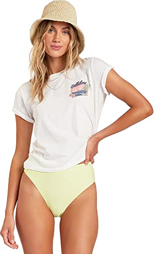 Billabong Women s Premium Short Sleeve Logo Graphic Tee, Salt Crystal California Dreaming, M
