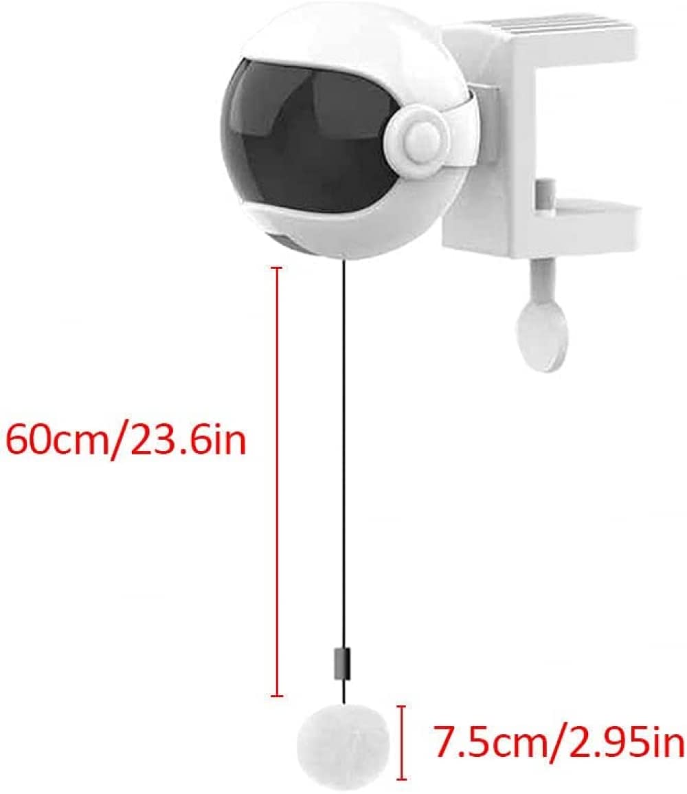 Jouet pour chat interactif GANDUNQIjouet pour chat | jouet de levage Yo-Yo | ballon rotatif électrique à levage automatique | jouets drôles pour animaux de compagnie | rose/blanc (sans batterie)-white