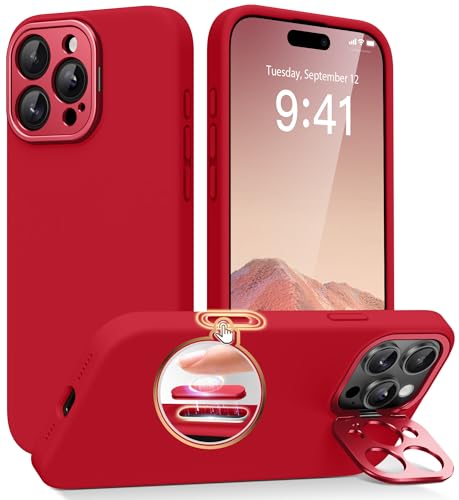 Coque iPhone 16 Pro Max silicone rouge idéale pour vos vidéos et photos