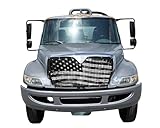GrilleAdz Patriotic Mesh Bug Screen Fits International 4300/4400/8500/Durastar/MV Years: 2001-2022 (Includes Installation kit) (Tactical Flag)
