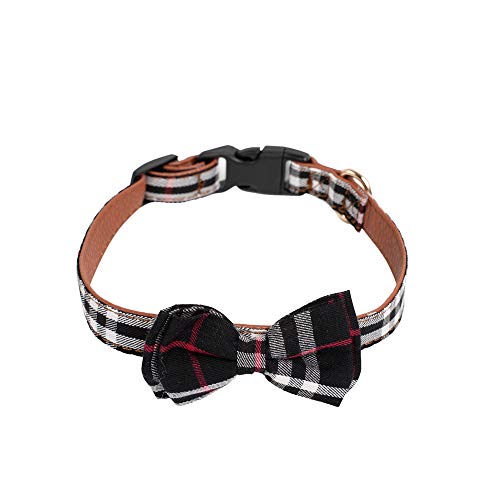 Leo and his friends Basic Classic PU Leather Pet Bow Collars 16.3" Long