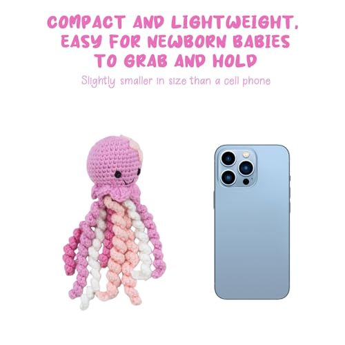 Image of Handmade Crochet Octopus for NICU Babies & Preemies, Scent Bonding Keepsake for Baby, NICU Separation Anxiety Gift, Soft Comfort Gift for Newborn (Light Purple)