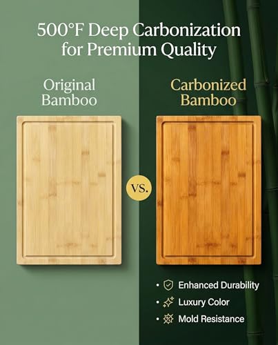 Set de 3 tablas de bambú con soporte para cocina miniatura 2