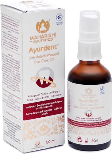 Huile de Soin des Gencives - Ayurvédique - à Base de l'huile de Sésame et Menthe Poivrée - Protection Gencives - Hygiène Bucco-Dentaire- Maharishi Ayurveda Ayurdent - BDIH/COSMOS NATUREL -50ml