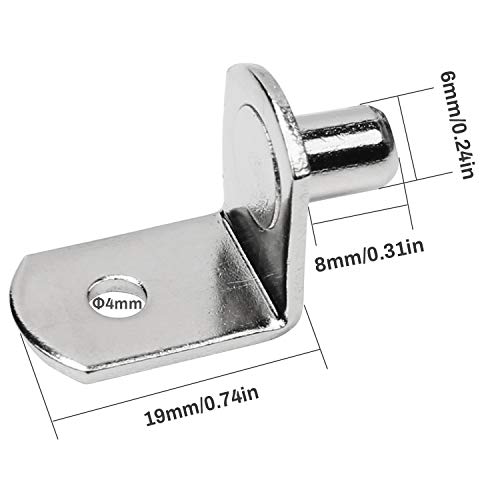 Shelf Pegs Pins 50Pcs L-Shaped Clips Polished Nickel For Kitchen & Bookcase Shelf Bracket Pegs With Hole Support Pegs #TOP5