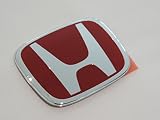 Honda Red Metal Emblem, Front, 4.4 x 3.6 Inches, Type-R, Car, Diversion